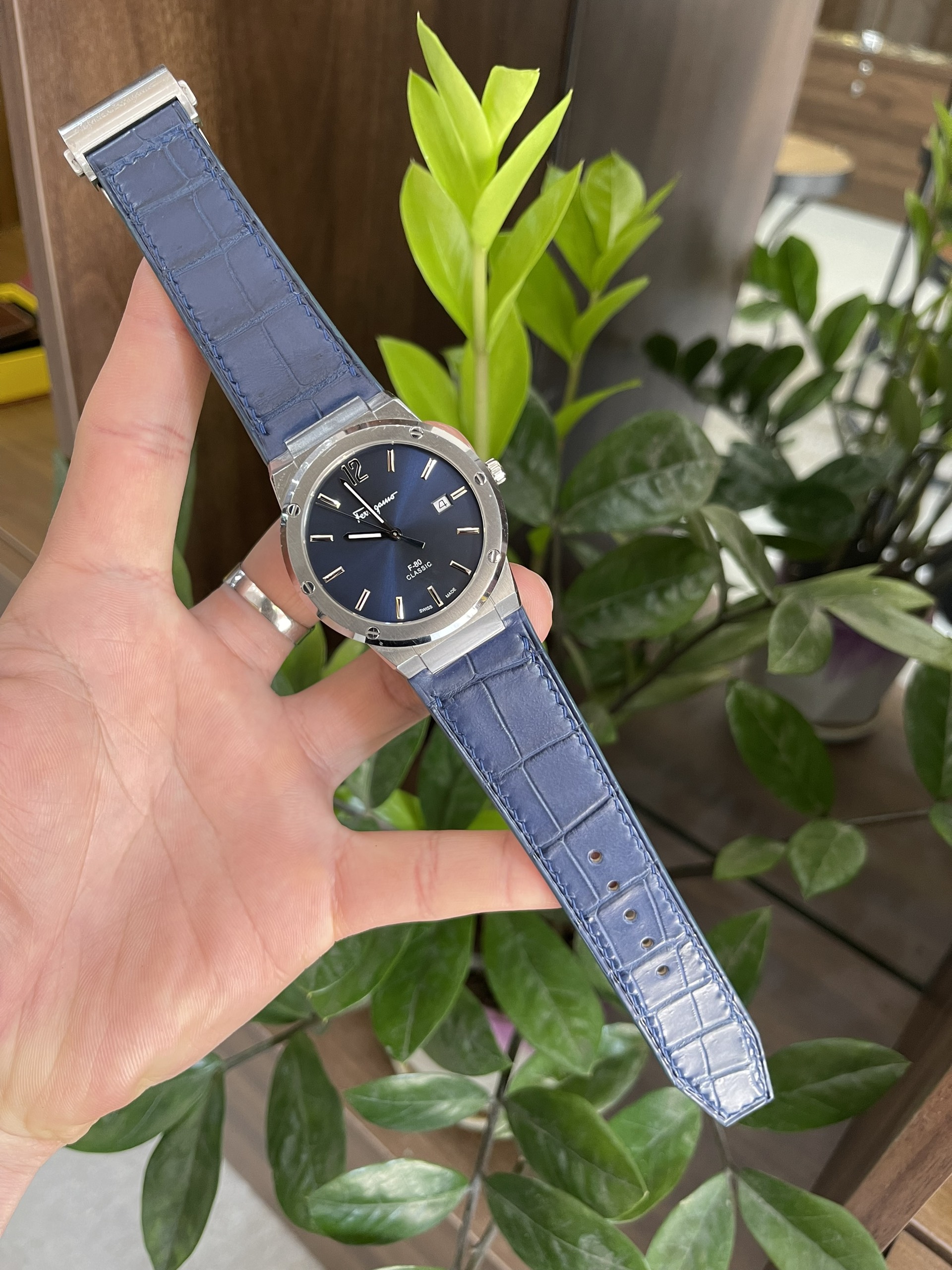 Dây Đồng Hồ Salvatore F80 Màu Xanh