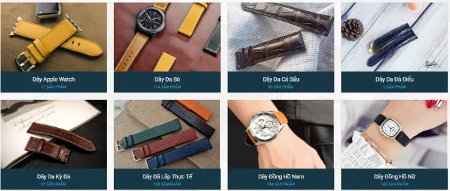 Alowatch: dây da Hermes thật, thủ công, đa dạng, bảo hành 24 tháng