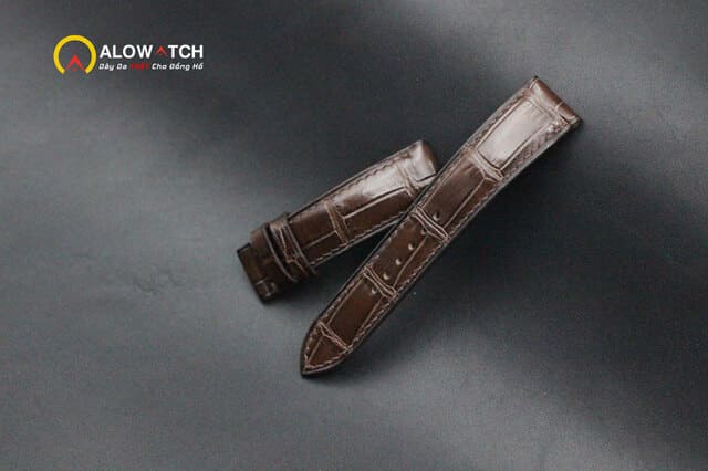 Dây đồng hồ Breguet da cá sấu chính hãng Alowatch làm thủ công gia thật 100%
