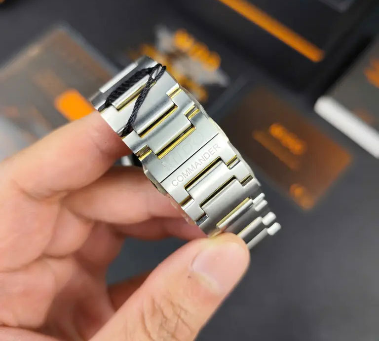 Dây kim loại demi vàng đồng hồ Mido