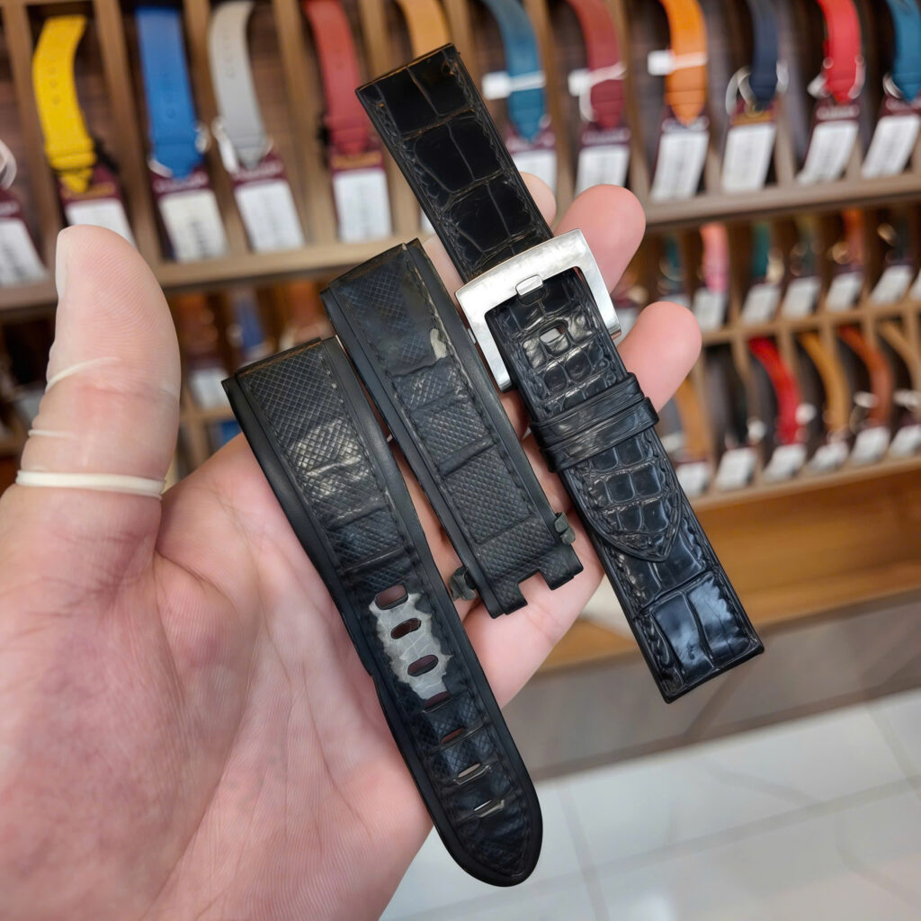 So sánh mặt trước dây cũ và mới cho đồng hồ Hamilton