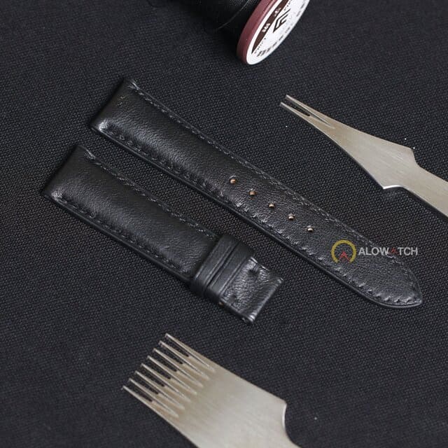 Dây da bò trơn cao cấp cho đồng hồ Stowa Marine