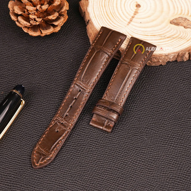 Dây da cá sấu thủ công cho đồng hồ Stowa Flieger