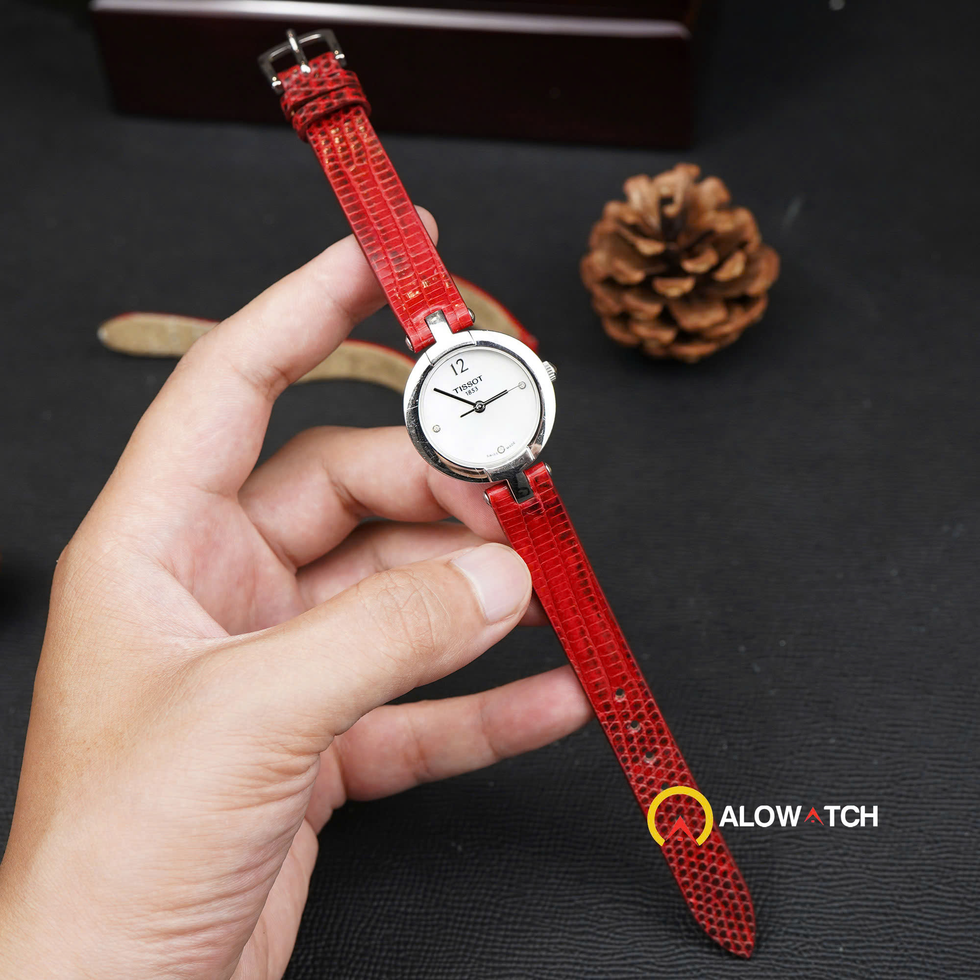 Dây đồng hồ Tissot nữ T084 da kỳ đà
