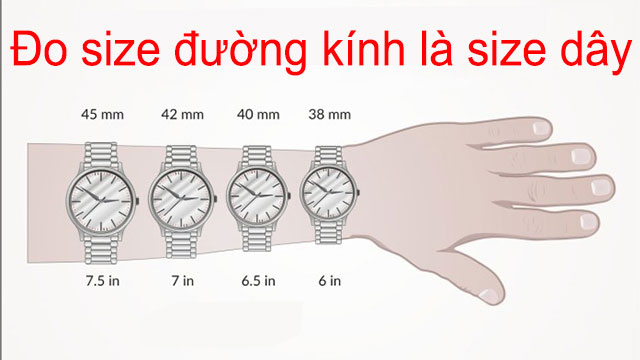 Đo dây đồng hồ theo chu vi cổ tay