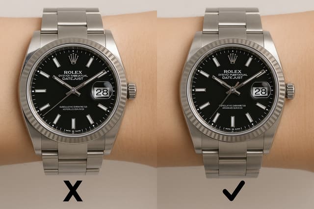 Sai lầm khi chọn sai size dây đồng hồ Rolex