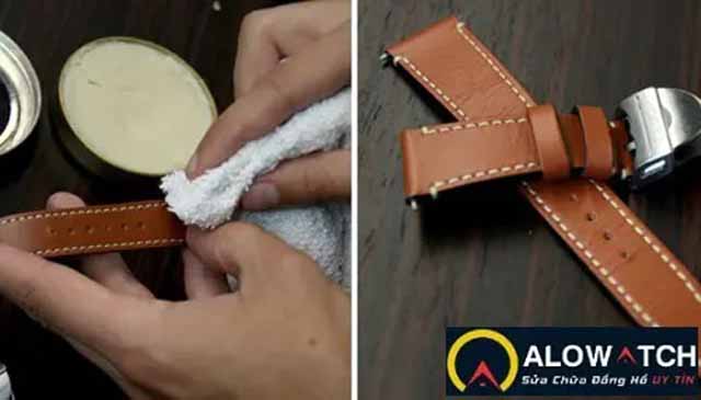 Vệ sinh dây da đồng hồ để loại bỏ bụi bẩn