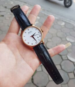 Dây đồng hồ mido da ca sấu màu đen
