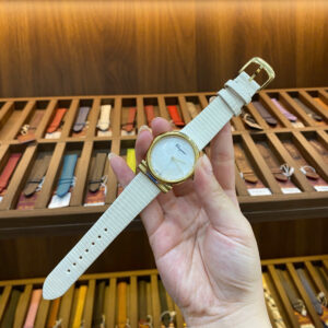 Dây Đồng Hồ Salvatore Ferragamo Gancino Da Kỳ Đà Màu Trắng Cho Nữ - Thanh Lịch & Cao Cấp