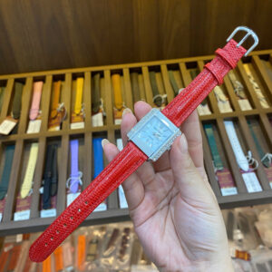 Dây Đồng Hồ Diamond D DM3645B5IG-R Da Kỳ Đà Màu Đỏ Cho Nữ - Sang Trọng & Nữ Tính