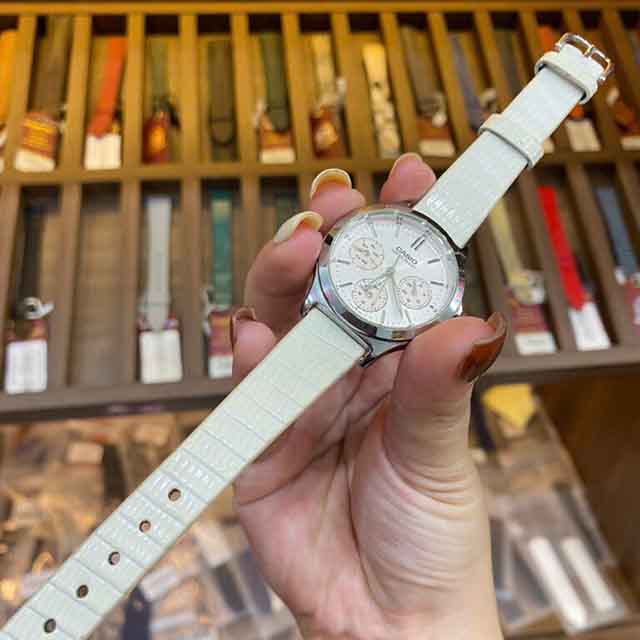 Dây da cá sấu đồng hồ Casio