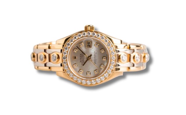 Dây đồng hồ Rolex Pearlmaster chính hãng bằng vàng 18K lấp lánh sang trọng