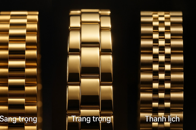 So sánh dây Rolex Pearlmaster, President và Jubilee