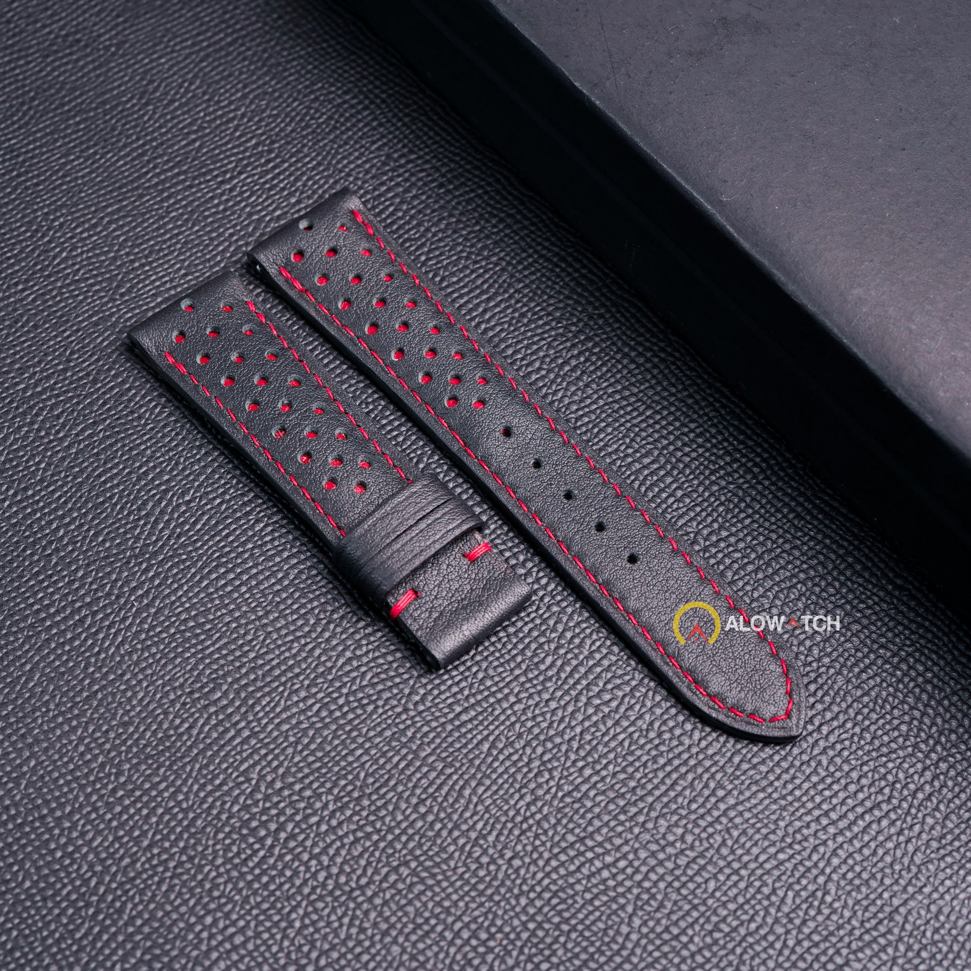 Dây da bò nâu đậm cao cấp phong cách cổ điển