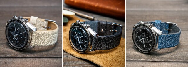 Da cá đuối được chế tạo thành dây đồng hồ.