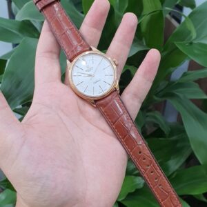Dây đồng hồ Rolex cellini 50505 da cá sấu nâu