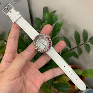 Dây Đồng Hồ Nữ Swarovski 1160309 Lovely Crystals Da Bò Màu Trắng