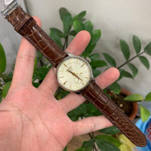 Dây Đồng Hồ Nam Seiko Presage Cocktail Time SSA387J1 Da Cá Màu Nâu
