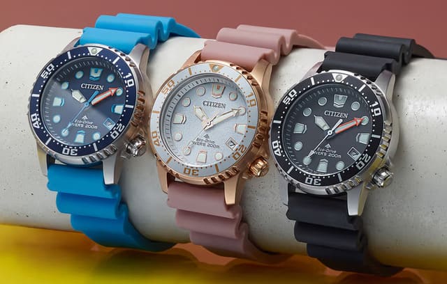 Dây đồng hồ Citizen Promaster / Diver cao su phù hợp môi trường nước.