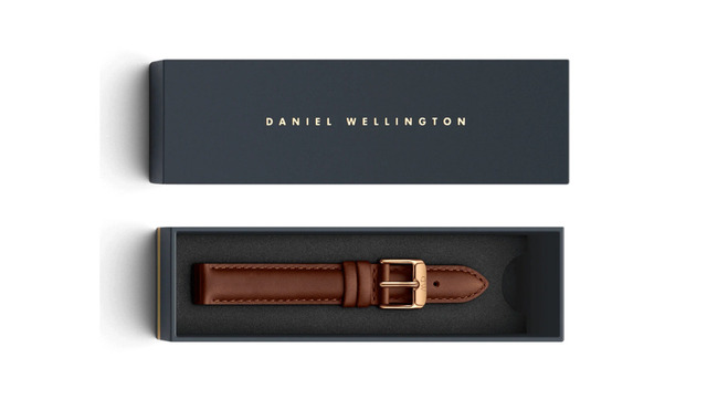Dây đồng hồ Daniel Wellington chính hãng da mịn, bền theo thời gian.