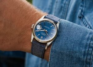 Dây đồng hồ vải Jeans phù hợp thời trang casual.