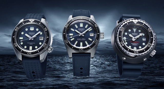 Dây đồng hồ Seiko Diver cao su chắc tay, chống nước và dễ vệ sinh.