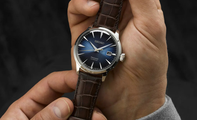 Dây đồng hồ Seiko Presage cá sấu sang trọng và cổ điển.