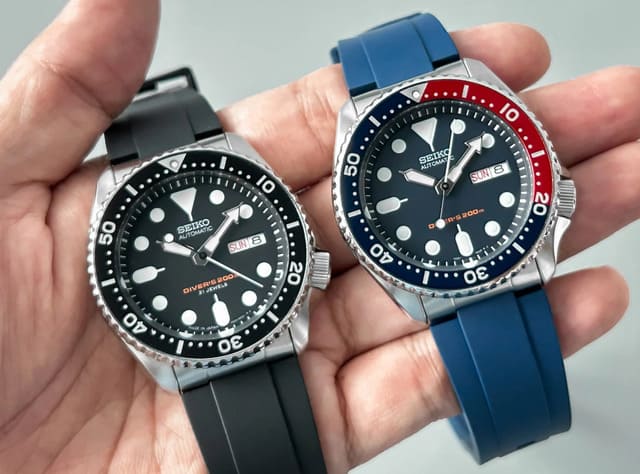 Dây đồng hồ Seiko SKX007/009 cao su phù hợp hoạt động ngoài trời.