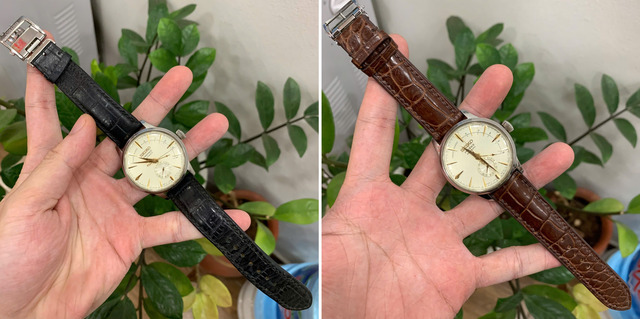 Trước và sau khi thay dây da đồng hồ Seiko tại Alowatch