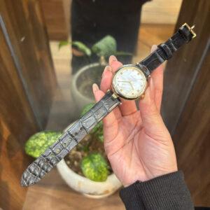 Dây Đồng Hồ Gucci Diamantissima Da cá sấu màu đen