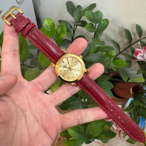 Dây đồng hồ Burberry BU9139 The City Haymarket Check Red Gold da kì đà đỏ