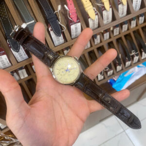 Dây Đồng Hồ Nam Orient Classic Sun And Moon RA-AK0803Y10B Da Cá Sấu Màu Nâu