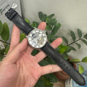 Dây Đồng Hồ Thomas Earnshaw ES-8006-01 Da Bò Màu Đen