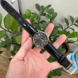 Dây Đồng Hồ Seiko Presage Sharp Edged Series SPB231J1 Da Cá Sấu Màu Đen