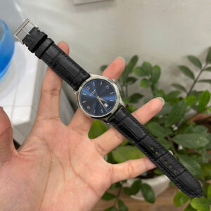 Dây Đồng Hồ Nam Montblanc Heritage Chronométrie P03L356 Da Cá Sấu Màu Đen