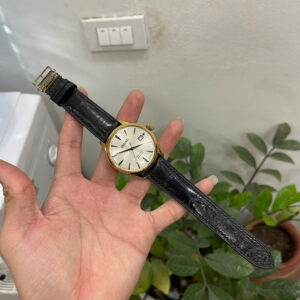 Dây Đồng Hồ Seiko Presage Cocktail Automatic SRPB44J1 Da Cá Sấu Màu Đen