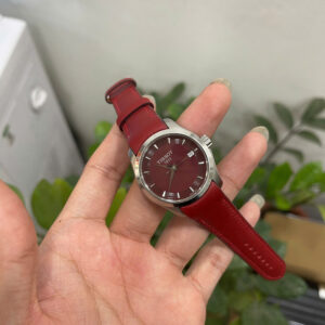 Dây đồng hồ nữ Tissot Couturier T035.210.16.031.01 da bò màu đỏ