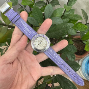 Dây Đồng Hồ Salvatore Ferragamo Purple in Steel - 19103710 Da kì đà màu Tím nhạt