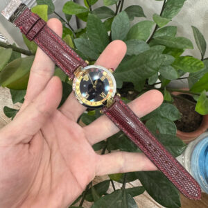 Dây Đồng Hồ Versace Revive VAI220016 mặt gương chữ đỏ Dây da kỳ đà đỏ