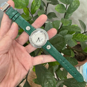 Dây Đồng Hồ Versace Thea Diamond Da kỳ đà màu xanh lá