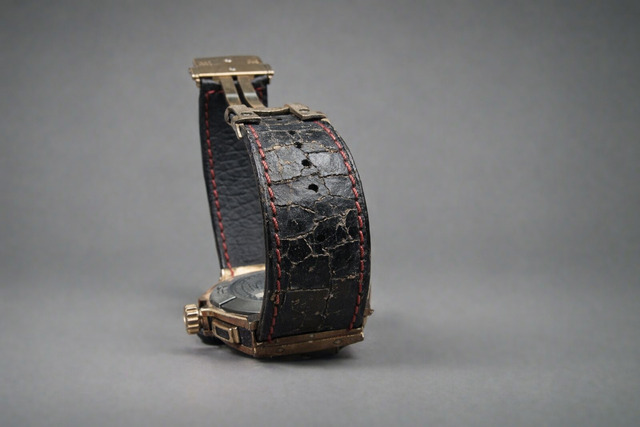 Dây đồng hồ Hublot rạn nứt cần được thay thế.