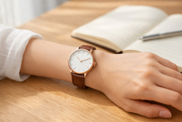 Một chiếc đồng hồ vừa tay giúp cổ tay trông gọn và sang hơn.
