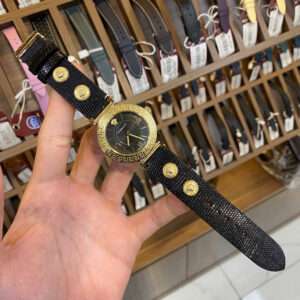 Dây Đồng Hồ Versace Daphnis V16050017 với dây da Kì Đà màu đen