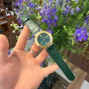 Dây Da Cá Sấu Pháp Cho Đồng Hồ Versace Greca Icon