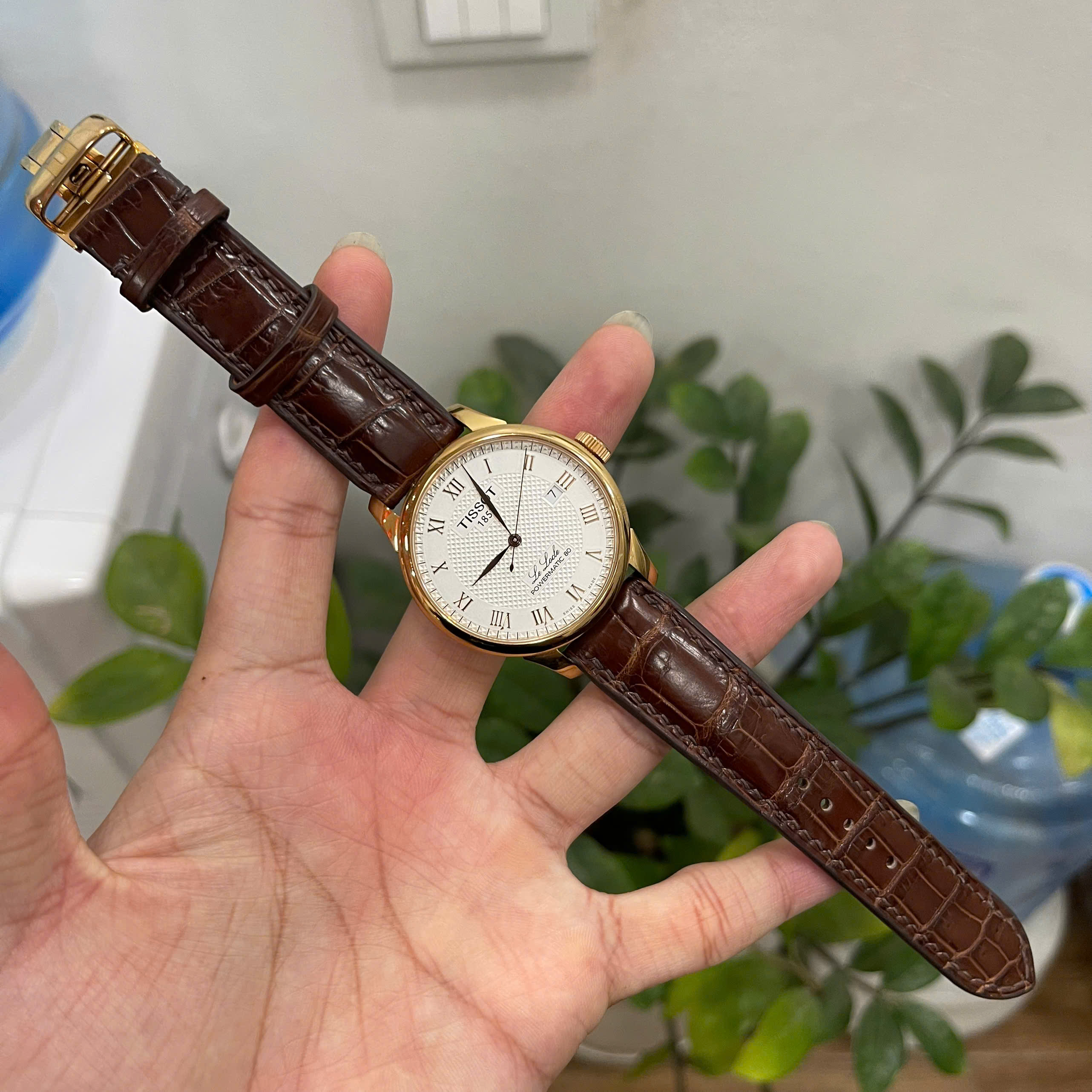 Tissot Le Locle Powermatic 80 dây da cá sấu dây da cá sấu 2 mặt handmade