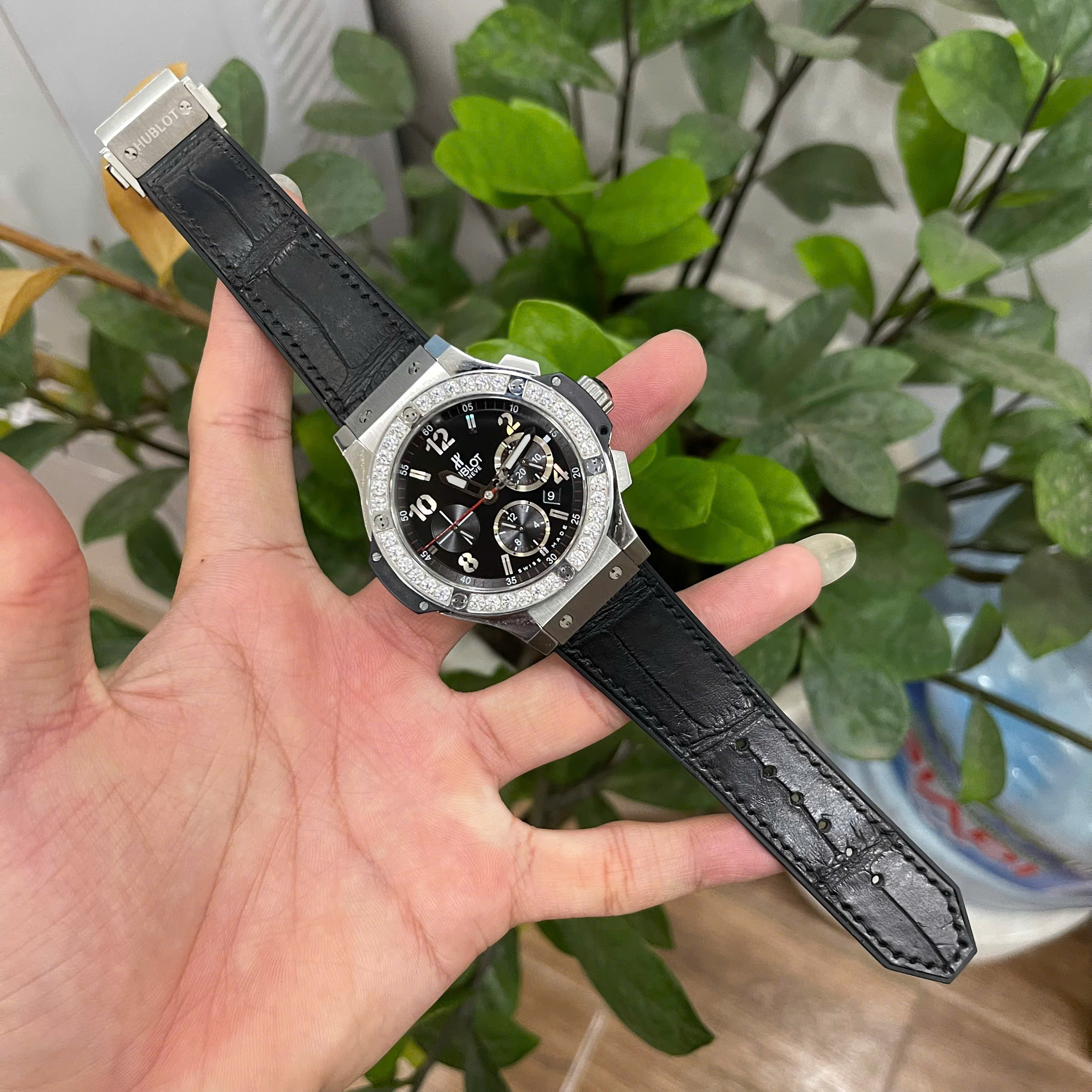 Dây Cao Su Bọc Da Cá Sấu Hublot Cao Cấp – Phụ Kiện Đẳng Cấp Cho Hublot Big Bang